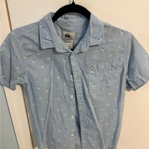 Quiksilver Light Blue Floral Kids Button-Down Shirt